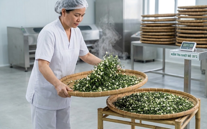 DIFFERENT GRADES OF VIETNAM JASMINE TEA