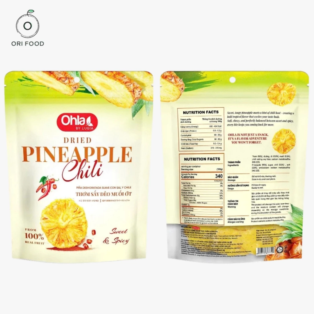 SOFT-DRIED CHILI-SALT PINEAPPLE 100G – VIETNAM | BALANCED SPICY & SAVORY FRUIT SNACK 4