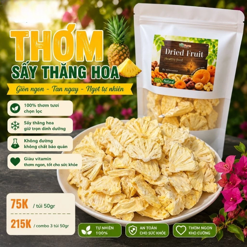 FREEZE-DRIED HONEY PINEAPPLE – VIETNAM | CRISPY SWEET-TANGY FRUIT SNACK WITH NO ADDED SUGAR