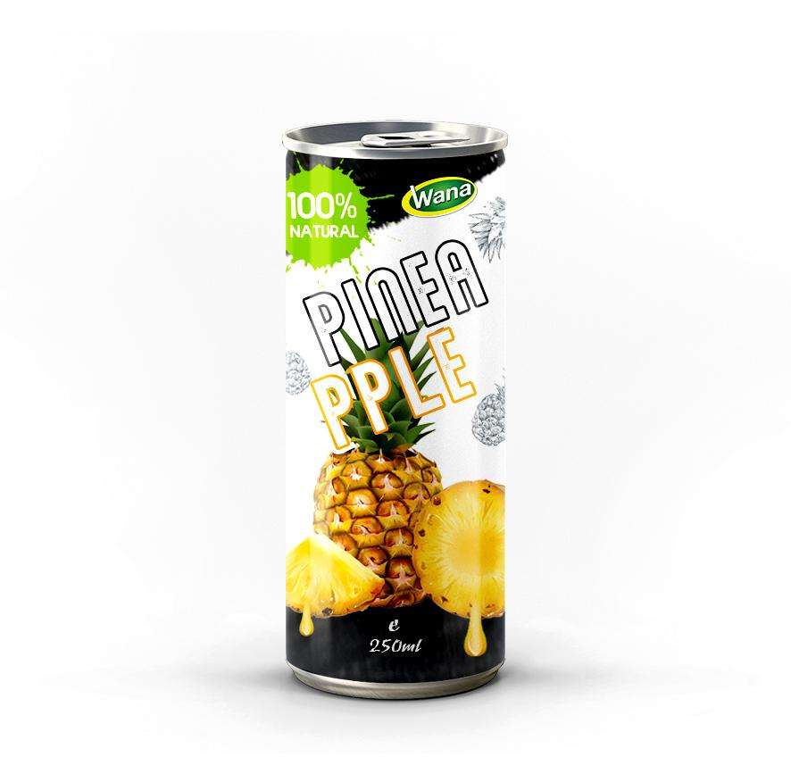 250ML CANNED PINEAPPLE JUICE – VIETNAM | OEM TROPICAL FRUIT BEVERAGE FOR WHOLESALE