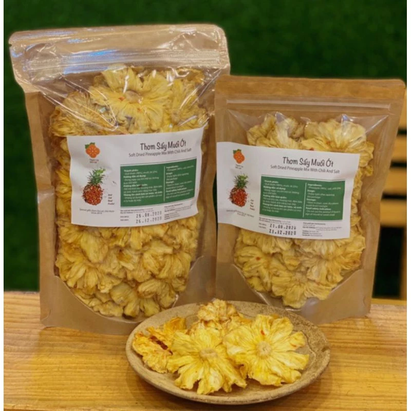 100G CHILI-SALT SOFT-DRIED DALAT PINEAPPLE – VIETNAM | SPICY TROPICAL FRUIT SNACK