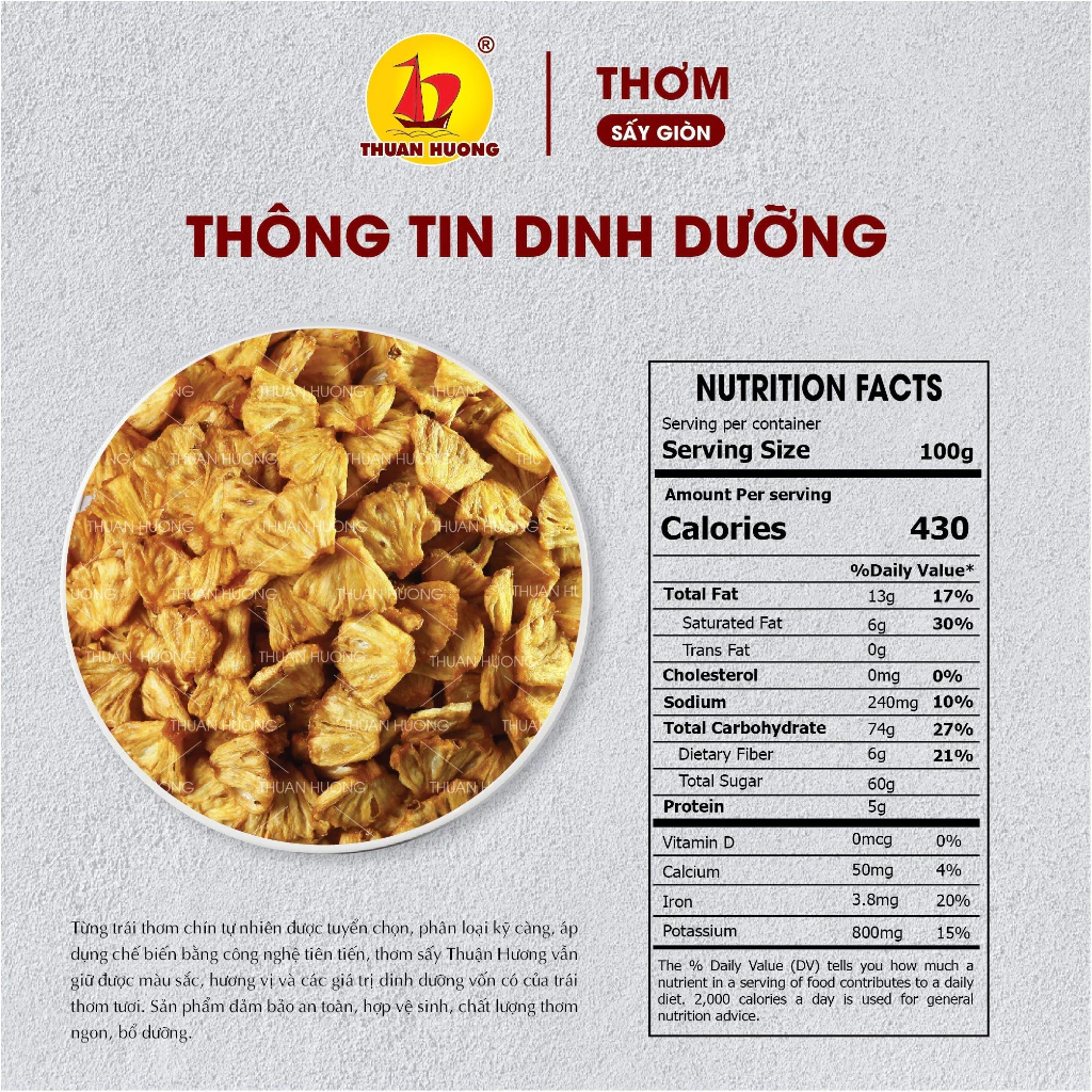 CRISPY DRIED PINEAPPLE 110G – VIETNAM | MILDLY TANGY TROPICAL FRUIT SNACK FOR EXPORT 2