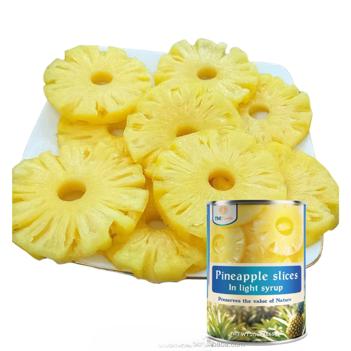 CANNED PINEAPPLE SLICES IN LIGHT SYRUP – VIETNAM | FACTORY SUPPLY & CUSTOM PACKAGING