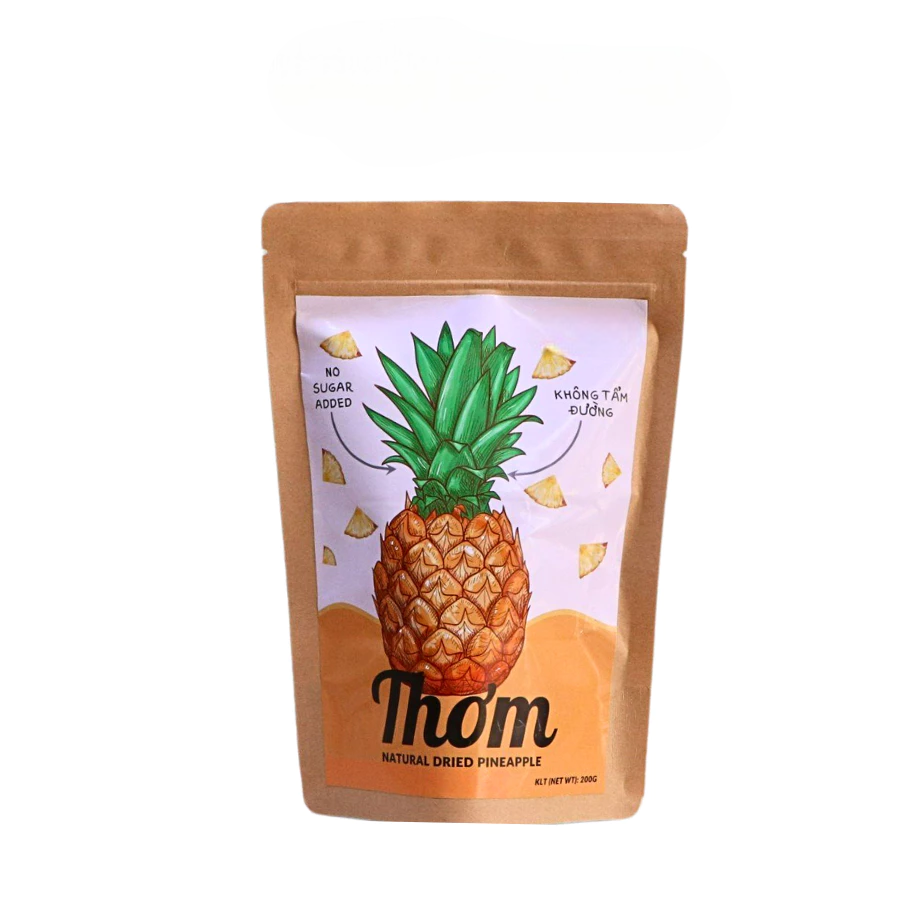 SOFT-DRIED PINEAPPLE FLOWER – VIETNAM | PURE NO-ADDED-SUGAR TROPICAL FRUIT SNACK