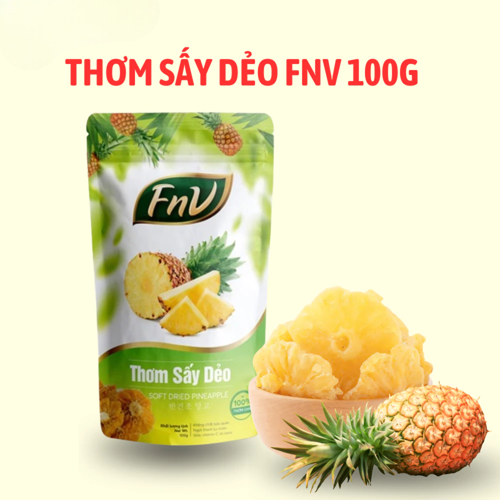 SOFT-DRIED PINEAPPLE FNV 100G – VIETNAM | LOW-SWEETNESS & PRESERVATIVE-FREE