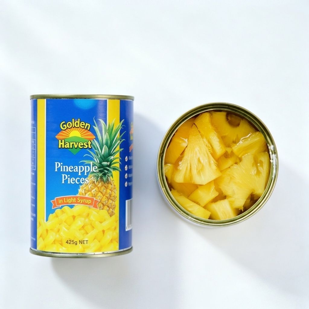 CANNED PINEAPPLE LARGE PIECES IN LIGHT SYRUP – VIETNAM | DIRECT FACTORY OEM/ODM SUPPLY