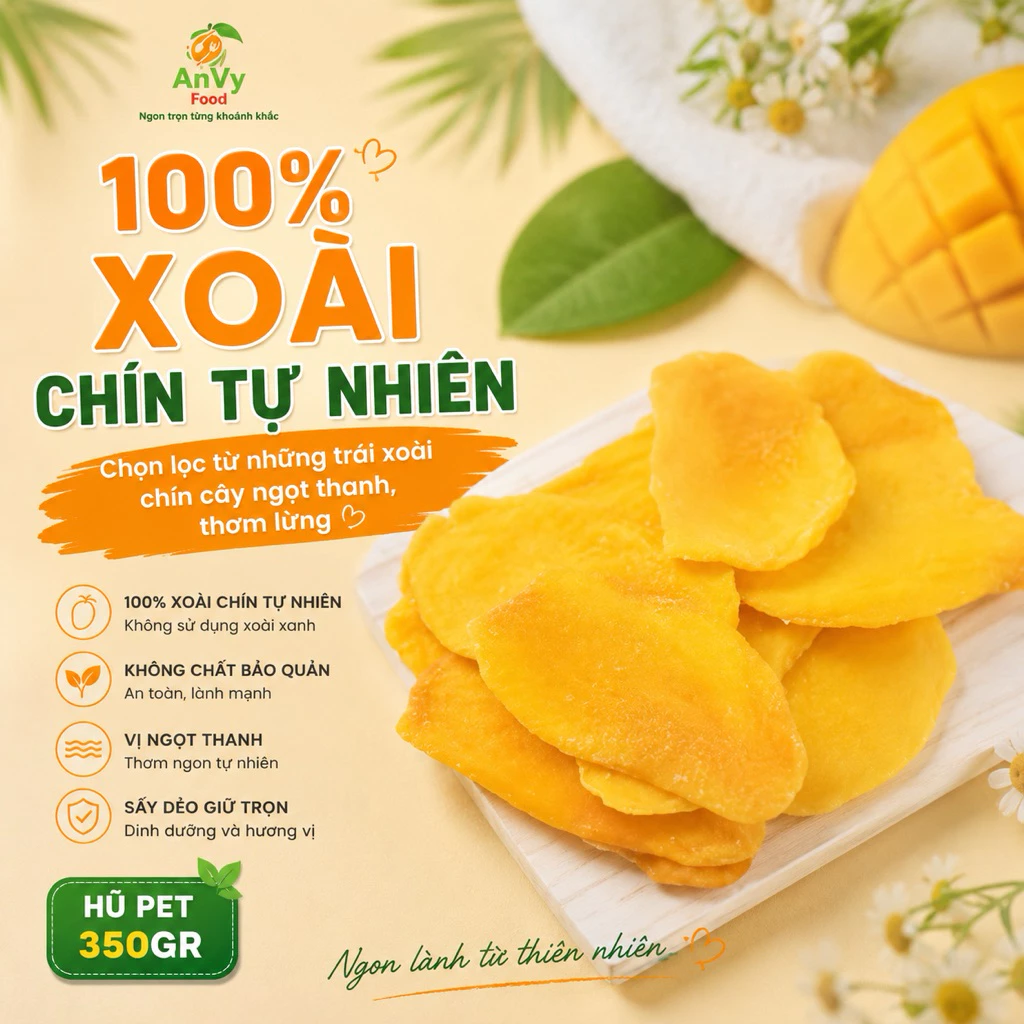 SOFT-DRIED MANGO 350G PET JAR – VIETNAM | CHEWY SWEET-TANGY TROPICAL FRUIT SNACK 4