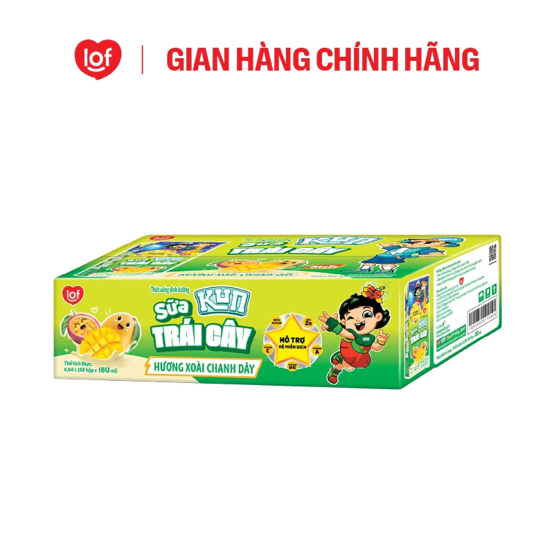 KUN MANGO-FLAVORED FRUIT MILK 180ML – VIETNAM | 48-BOX CASE FOR WHOLESALE & EXPORT 2