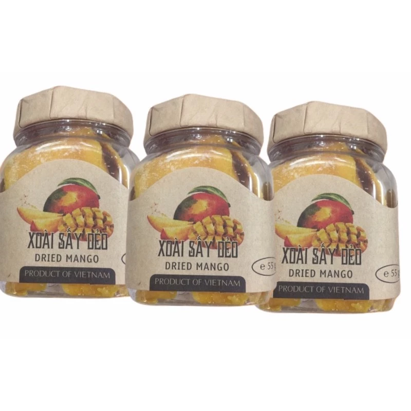 SOFT-DRIED MANGO 55G JAR – VIETNAM | CHEWY SWEET-TANGY TROPICAL FRUIT SNACK