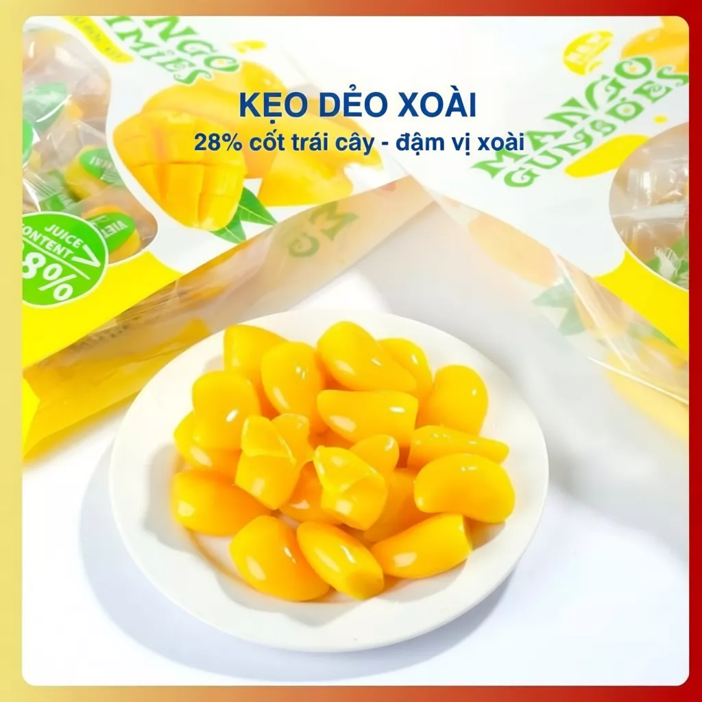 MANGO GUMMY CANDY 270G / 1KG – VIETNAM | SWEET-TANGY FRUIT SNACK FOR RETAIL & WHOLESALE