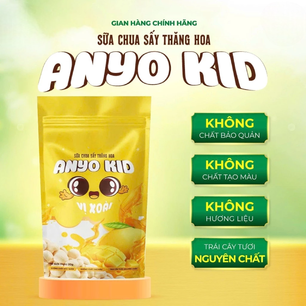 FREEZE-DRIED MANGO YOGURT 20G – VIETNAM | CRISPY FRUIT & YOGURT SNACK