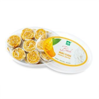 MANGO RICE-PAPER ROLL CAKE 220G – DONG THAP, VIETNAM | WESTERN VIETNAMESE SPECIALTY SNACK