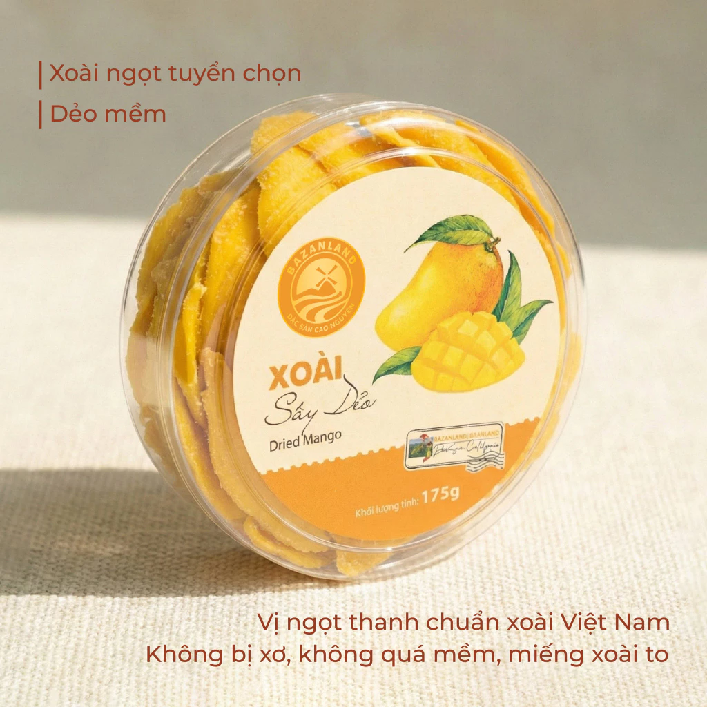 SOFT-DRIED MANGO – VIETNAM | NATURAL SWEET-TANGY CHEWY TROPICAL FRUIT SNACK