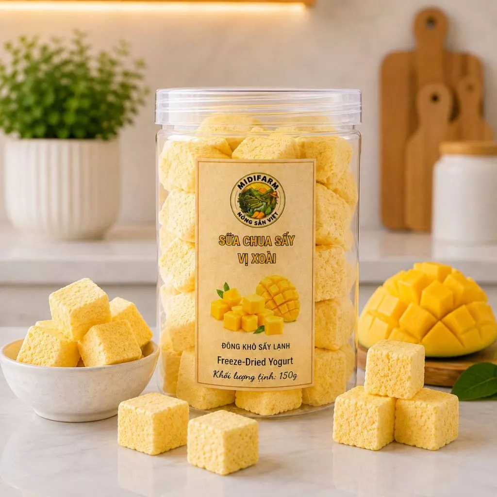MANGO YOGURT DRIED SNACK – VIETNAM | PROBIOTIC & CALCIUM-FORTIFIED