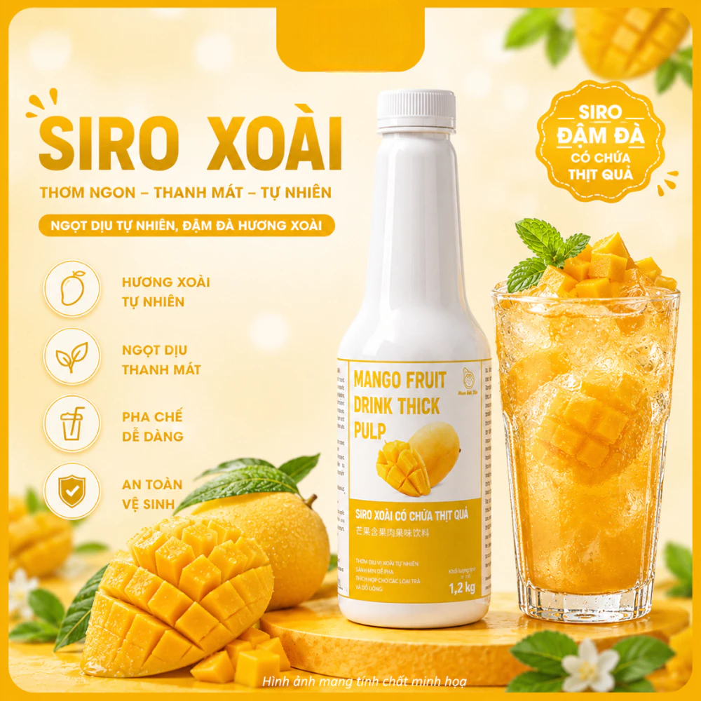 MANGO SYRUP & FRUIT-PULP MANGO CONCENTRATE 1.2KG – VIETNAM | B2B BEVERAGE INGREDIENT