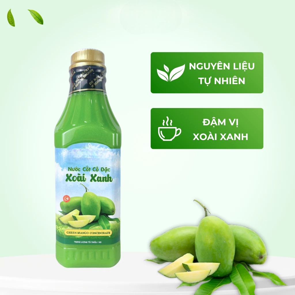 GREEN MANGO CONCENTRATED PUREE 1KG – VIETNAM | YOUNG MANGO FLAVOR FOR B2B