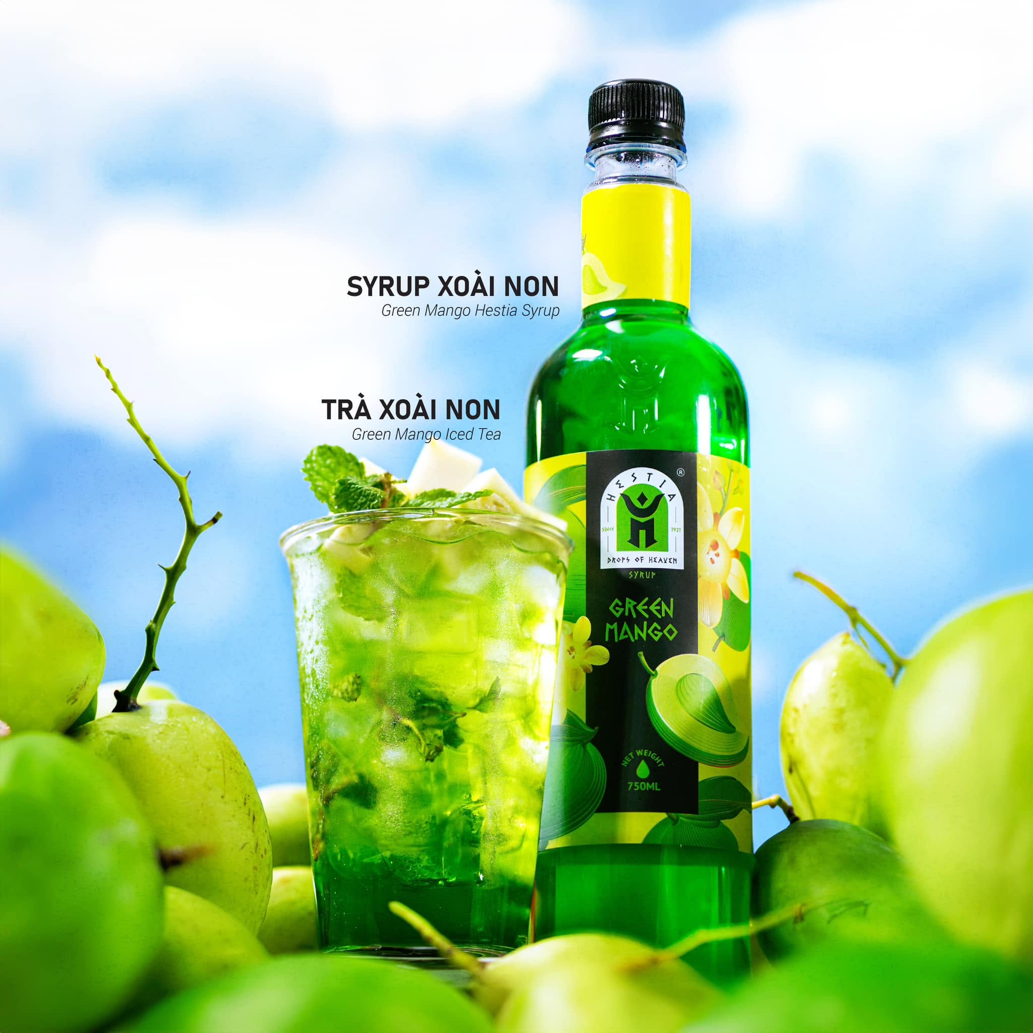 GREEN MANGO SYRUP 750ML – VIETNAM | YOUNG MANGO FLAVOR FOR BEVERAGES