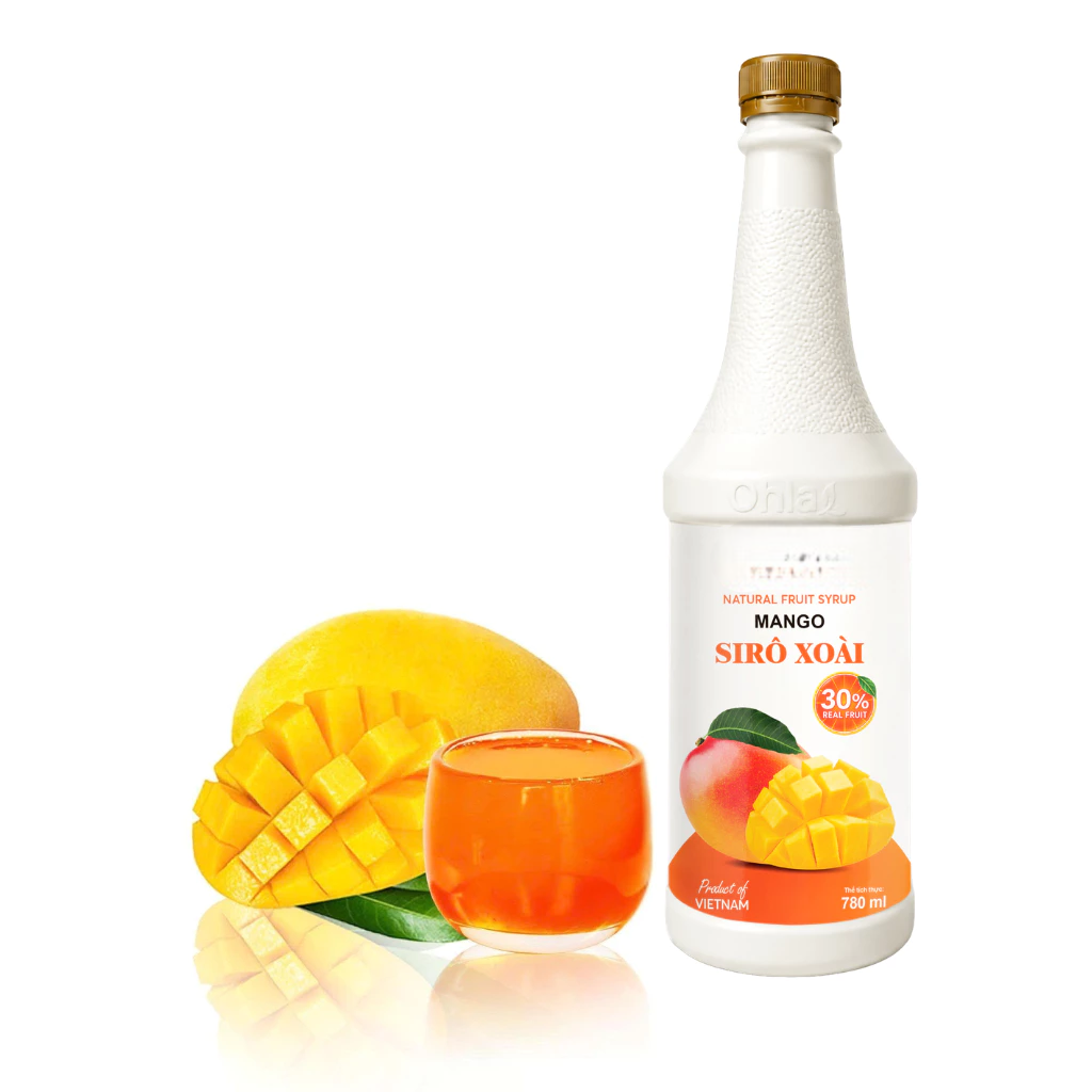 MANGO SYRUP 780ML – VIETNAM | 30% MANGO FRUIT PULP IN PLASTIC BOTTLE