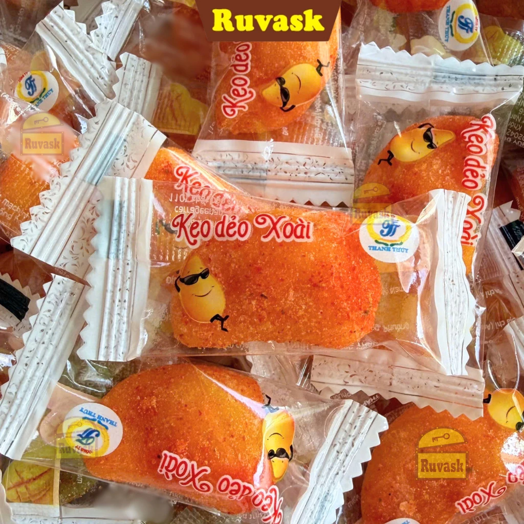 MANGO GUMMY CANDY WITH CHILI SALT & MELTING CENTER – VIETNAM | SWEET-TANGY CHEWY SNACK 3