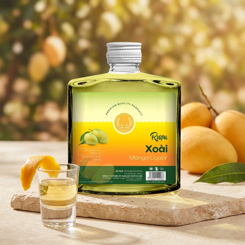 MANGO LIQUEUR 250ML – VIETNAM | 19.5% VOL. GLASS BOTTLE