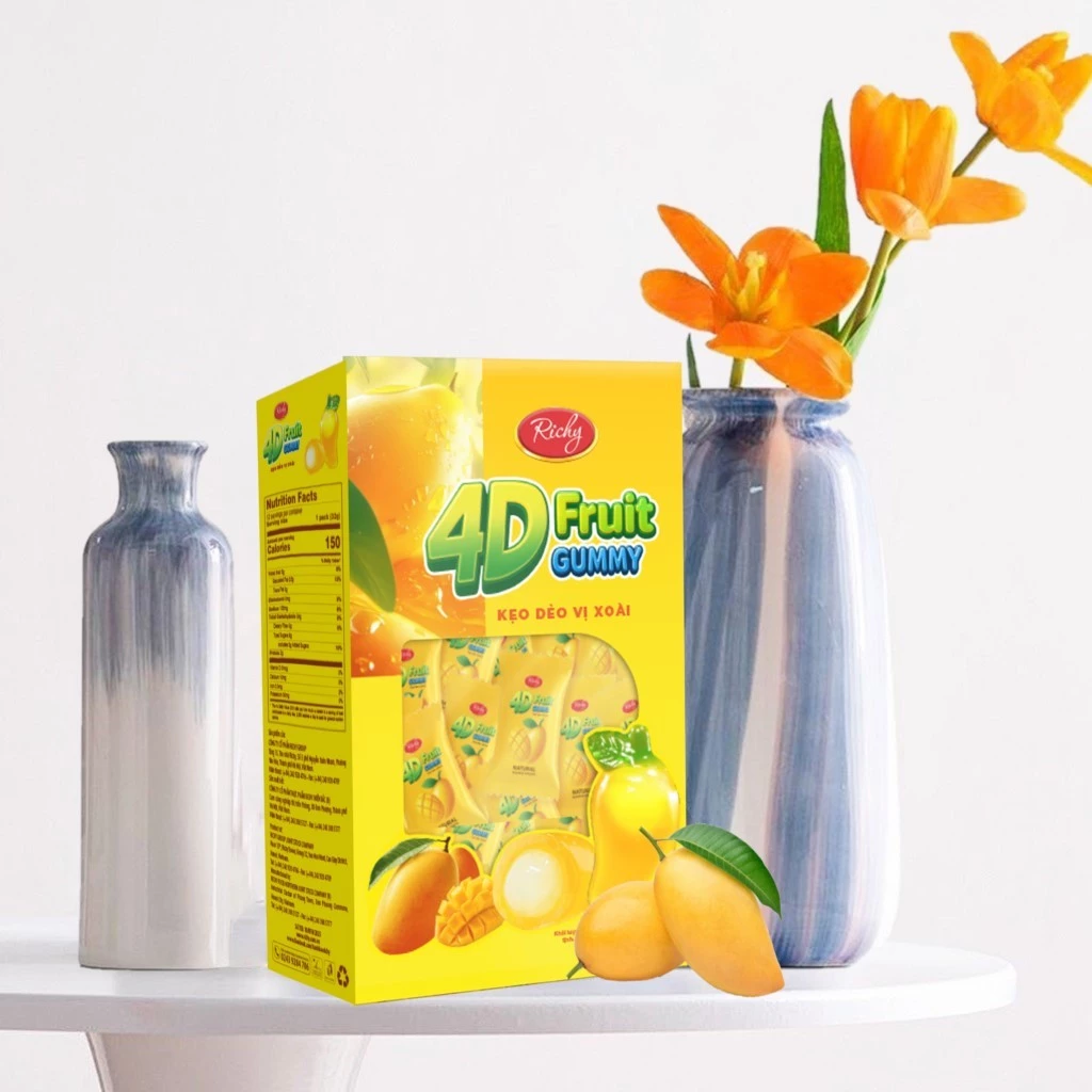 4D MANGO GUMMY CANDY 120G – VIETNAM | FRESH-FRUIT SAUCE CENTER 2