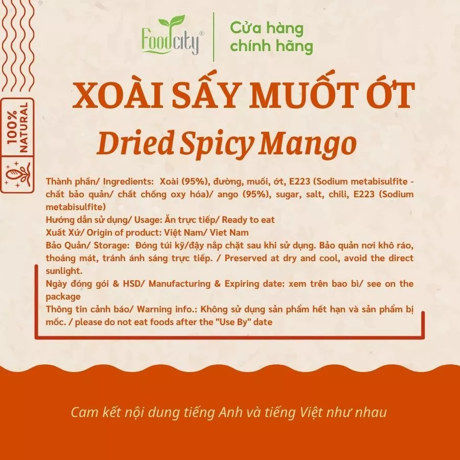 SOFT-DRIED CHILI-SALT MANGO 500G – VIETNAM | WHOLE-PIECE SWEET-TANGY SNACK 2