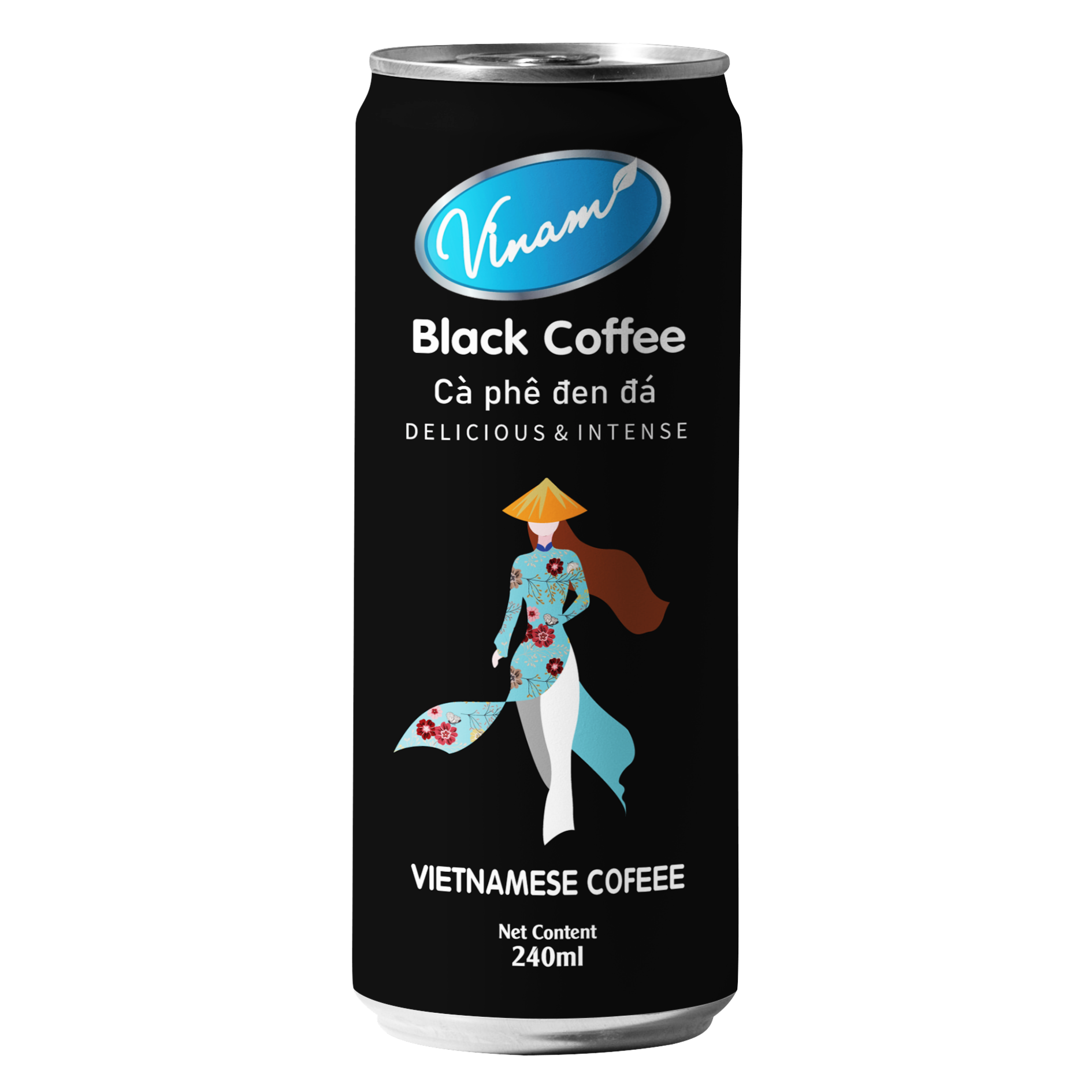 VIETNAMESE BLACK ICED COFFEE 250ML – CANNED | READY-TO-DRINK COFFEE FOR EXPORT