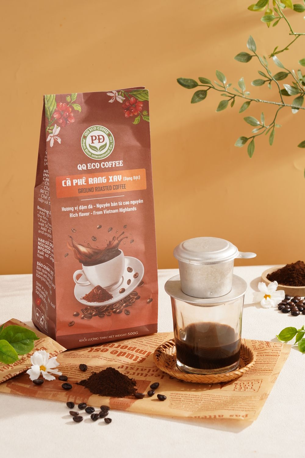 QQ ECO VIETNAMESE ROBUSTA COFFEE – 100% ROASTED & GROUND | 18-MONTH AGED, 5% MOISTURE 4