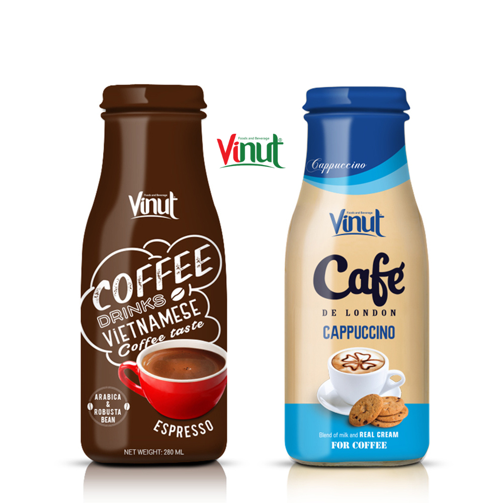VIETNAMESE CAPPUCCINO COFFEE 280ML – READY-TO-DRINK | PLASTIC BOTTLE WHOLESALE