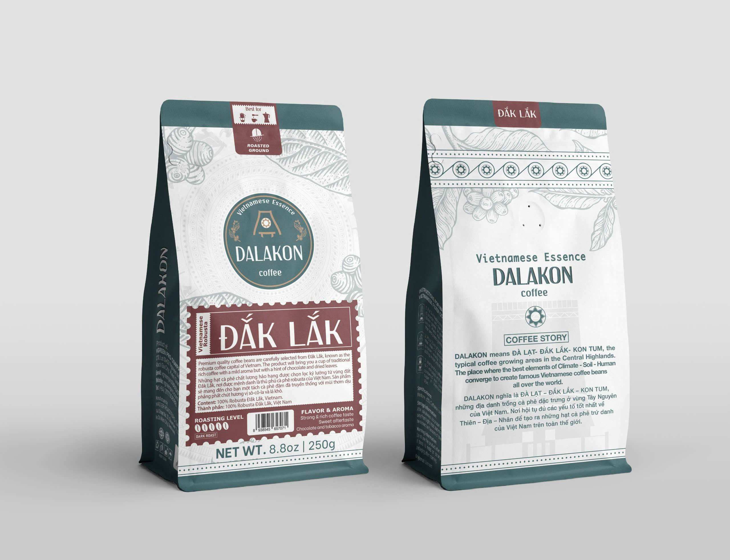 PREMIUM VIETNAMESE ROASTED GROUND ROBUSTA COFFEE 250G – 100% ROBUSTA | CAFFEINATED, BITTER PROFILE | OEM/ODM 2