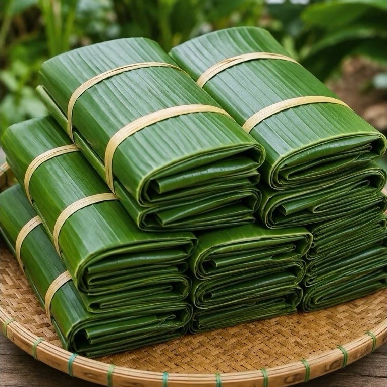 FRESH BEN TRE BANANA LEAVES 1KG – FOR BANH TET WRAPPING | VIETNAMESE FOOD PACKAGING