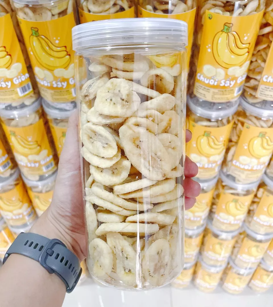 PREMIUM VIETNAMESE CRISPY DRIED BANANA 300G – GRADE 1 | PET JAR PACKAGING 2
