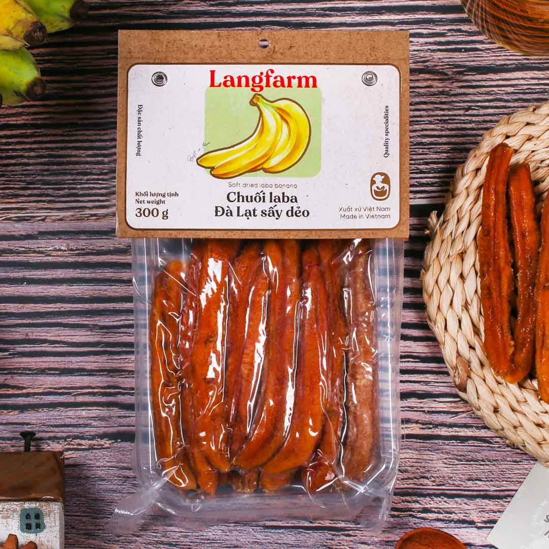SOFT DRIED DALAT BANANAS 500G – NO ADDED SUGAR | NATURALLY SWEET SNACK