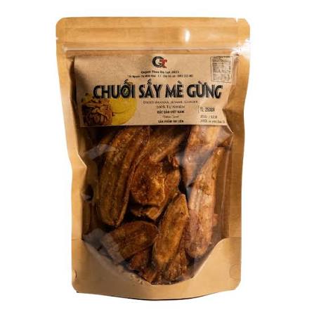 VIETNAMESE DRIED BANANA WITH SESAME & GINGER 200G – CRISPY SNACK | WHOLESALE EXPORT