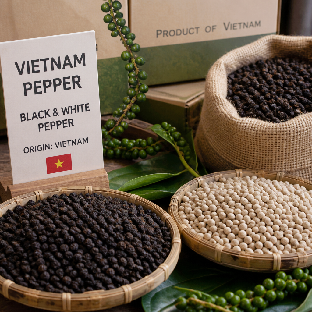 Vietnam Pepper Exporter & Supplier – Black & White Pepper from Vietnam