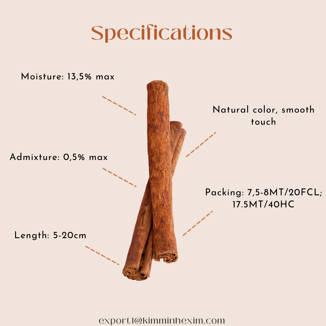 PREMIUM DRIED VIETNAMESE CINNAMON BARK PIECES – SWEET & SPICY | 4% OIL | 13.5% MOISTURE 4