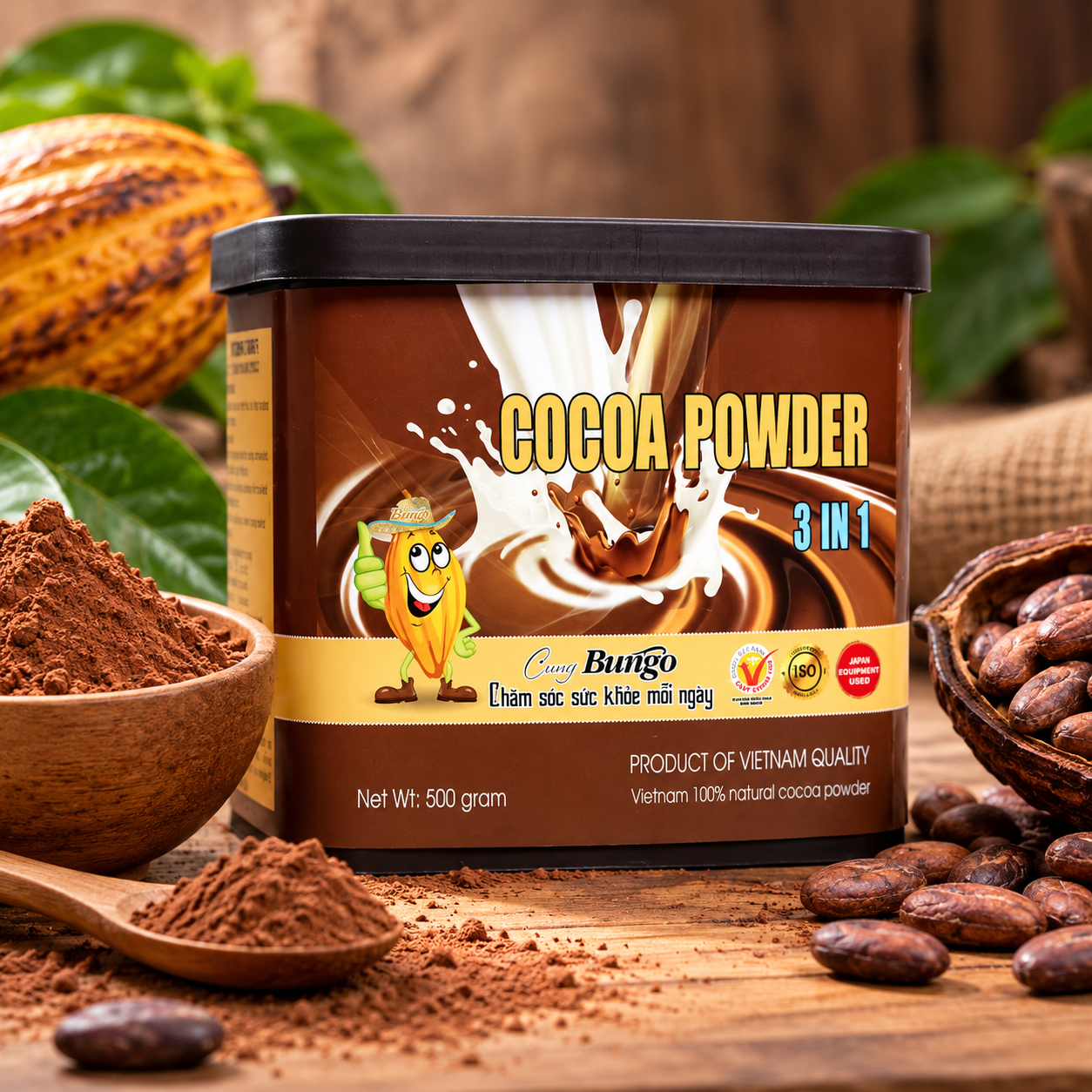 PREMIUM ORGANIC BLACK COCOA POWDER – 100% COCOA | 1KG | FOOD & BEVERAGE INGREDIENT