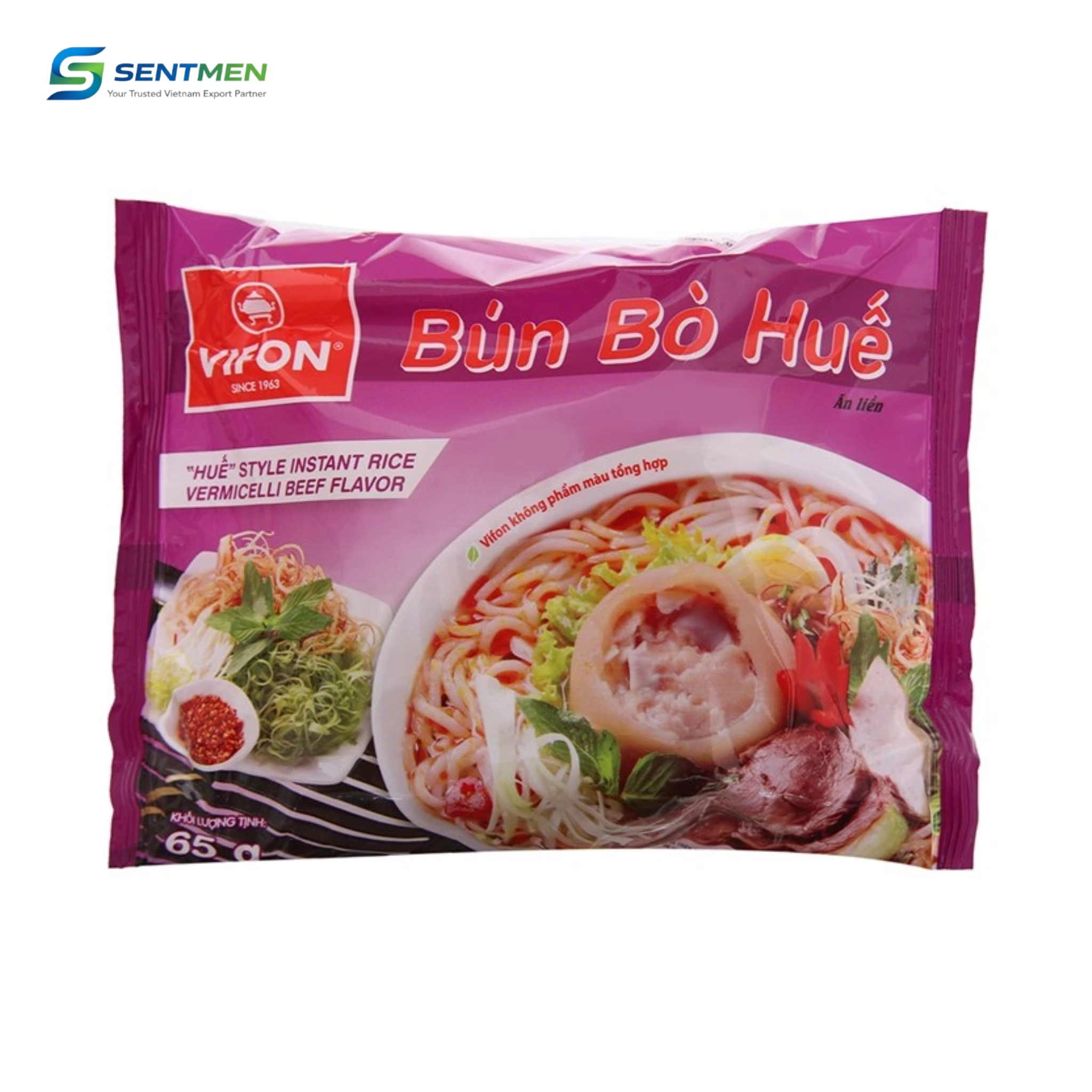 PREMIUM VIETNAMESE HUE BEEF FLAVOR FRIED WHEAT NOODLES – 65G | 3-MINUTE COOKING | EXPORT