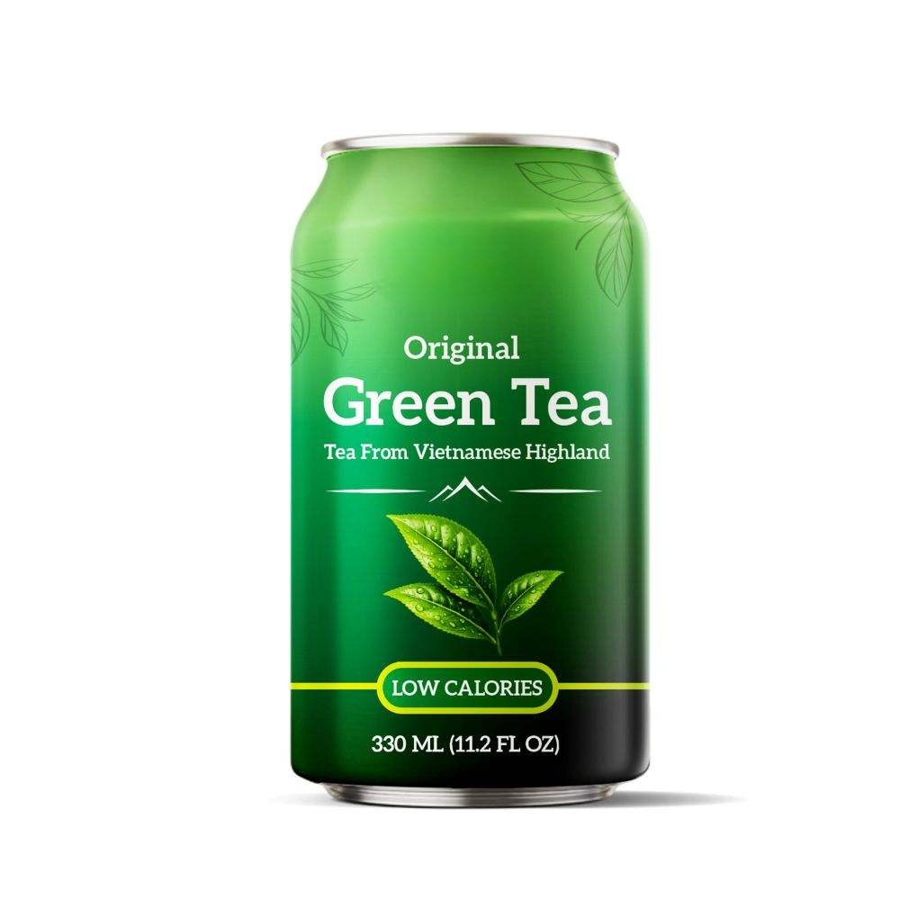 VIETNAMESE GREEN TEA DRINK 330ML – ALUMINUM CAN | HIGHLAND TEA | 24-MONTH SHELF LIFE
