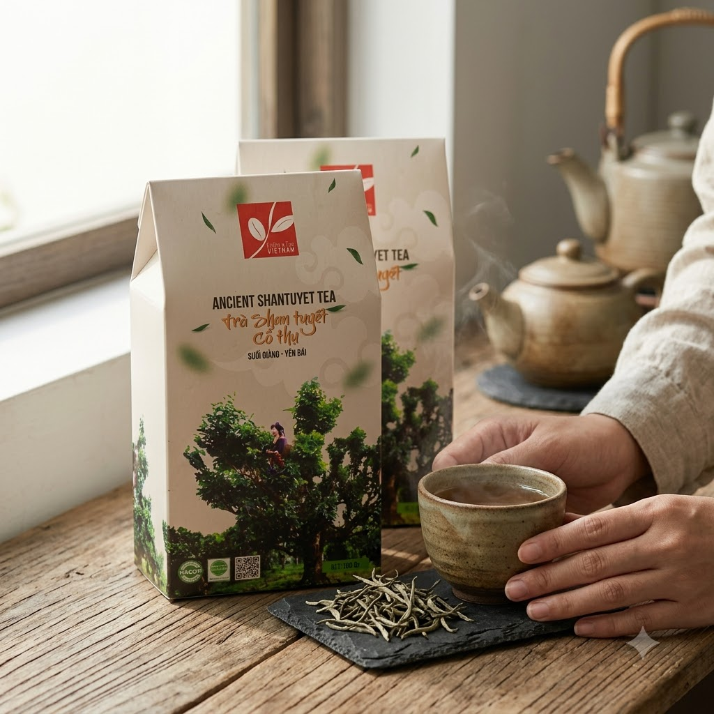 PREMIUM VIETNAMESE SHAN TUYET GREEN TEA 100G – BULK & B2B CUSTOM BLENDING