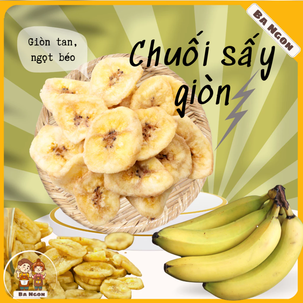 PREMIUM VIETNAMESE CRISPY DRIED BANANA – NO ADDED SUGAR | NO PRESERVATIVES
