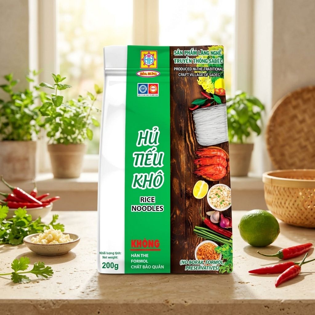 PREMIUM VIETNAMESE DRIED RICE NOODLES – 40 × 200G | EXPORT WHOLESALE
