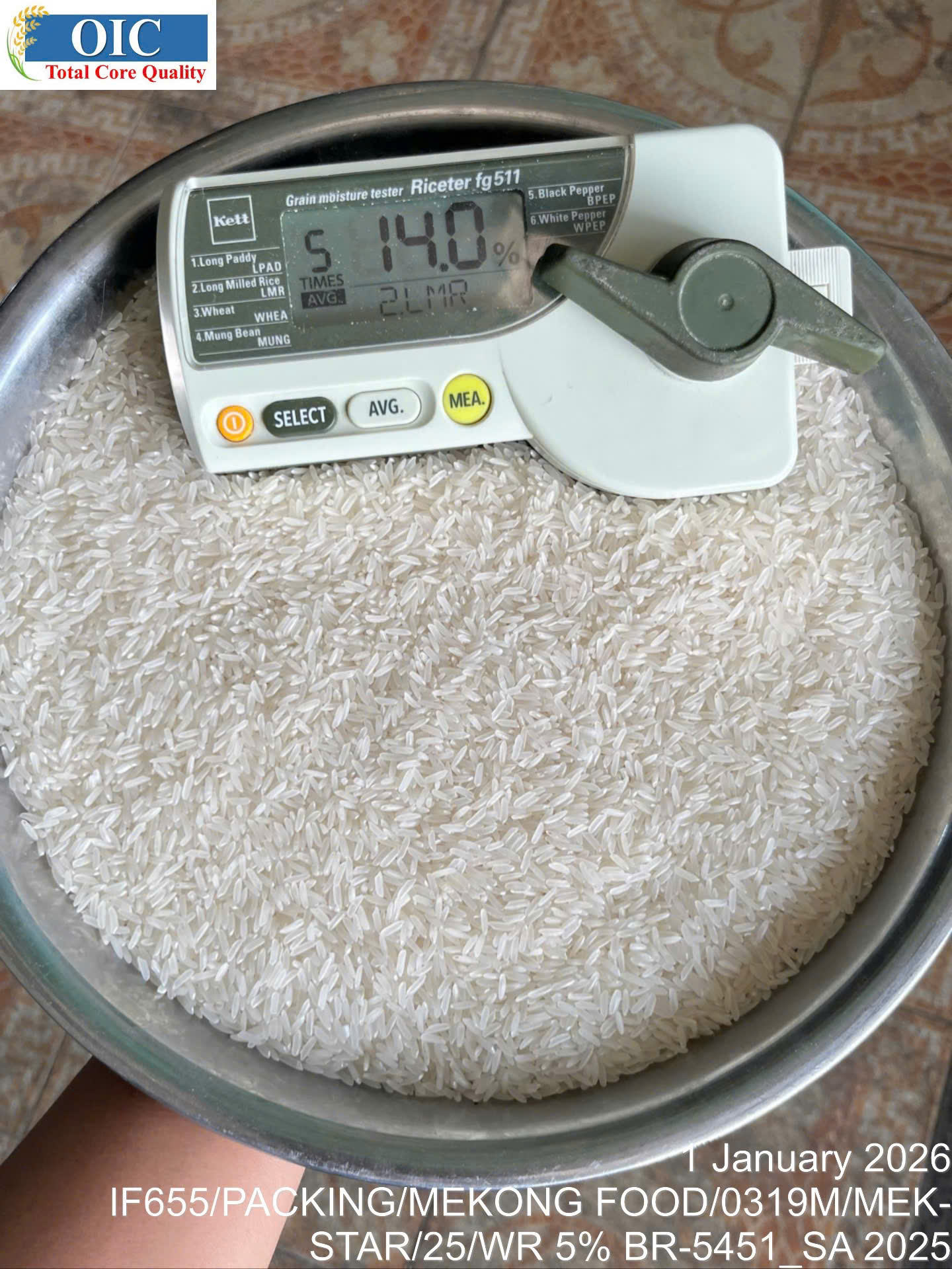 PREMIUM VIETNAMESE OM5451 WHITE RICE – 5% BROKEN – 5KG X 5 EXPORT PACK 4
