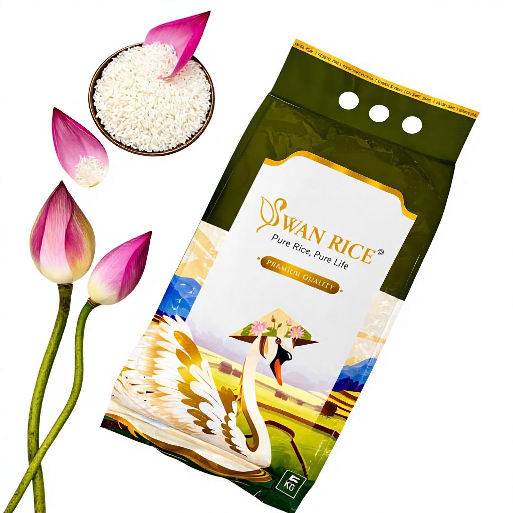 PREMIUM VIETNAMESE SHORT-GRAIN WHITE RICE – 1KG – PRIVATE LABEL EXPORT