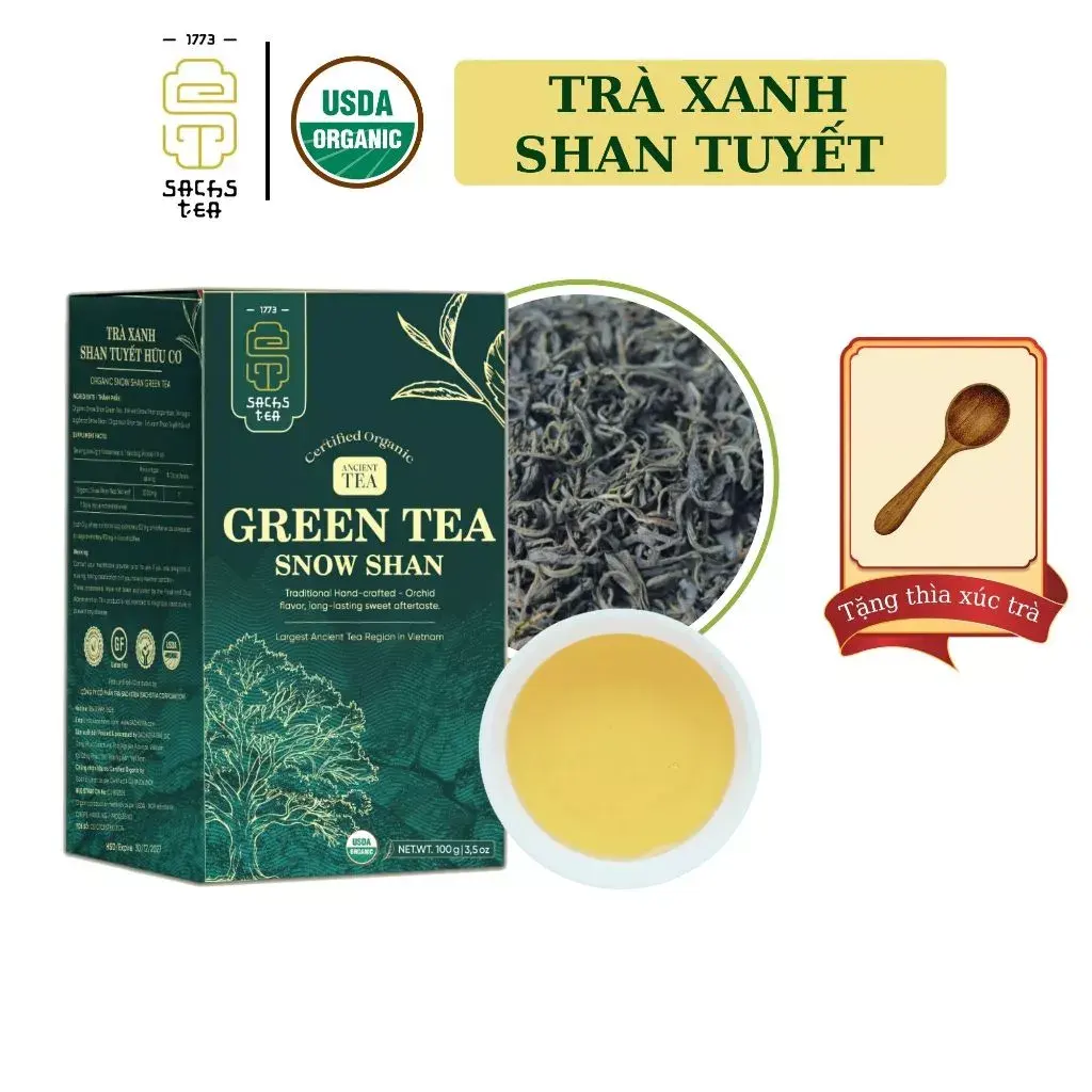 PREMIUM VIETNAMESE TRADITIONAL TUYET SON GREEN TEA – 100G – EXPORT SUPPLY