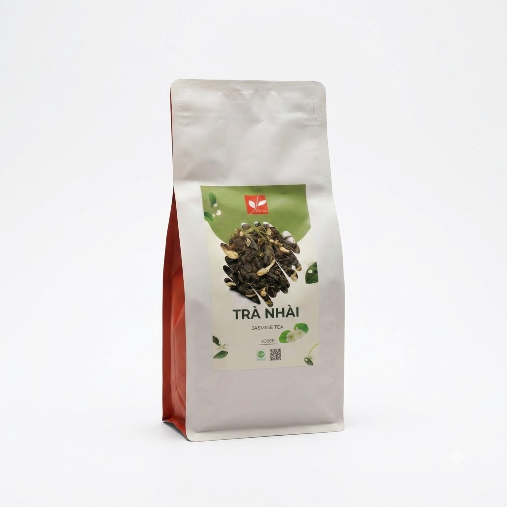 PREMIUM VIETNAMESE JASMINE GREEN TEA – 500G ZIPPER POUCH – 100% PURE – OEM PRIVATE LABEL EXPORT 2