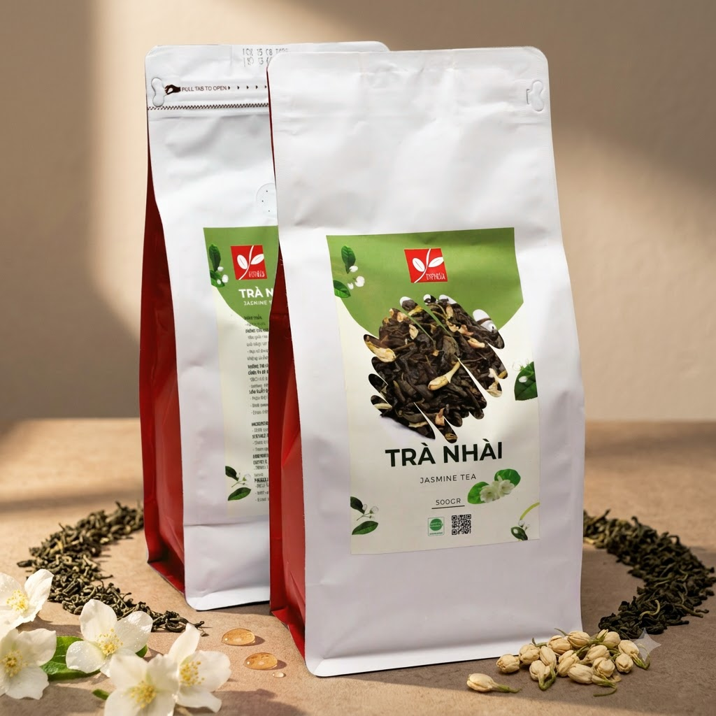 PREMIUM VIETNAMESE JASMINE GREEN TEA – 500G ZIPPER POUCH – 100% PURE – OEM PRIVATE LABEL EXPORT 3