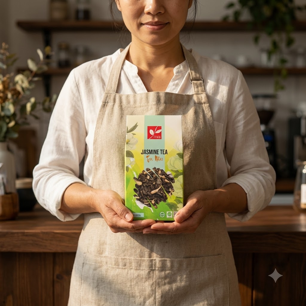 PREMIUM VIETNAMESE JASMINE GREEN TEA – 150G LOOSE-LEAF BLEND – OEM PRIVATE LABEL EXPORT 3