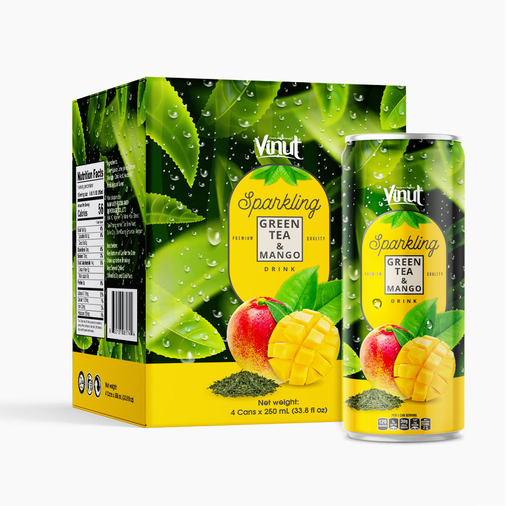 PREMIUM VIETNAMESE READY-TO-DRINK GREEN TEA – HONEY LEMON FLAVOR – 250ML – OEM PRIVATE LABEL EXPORT