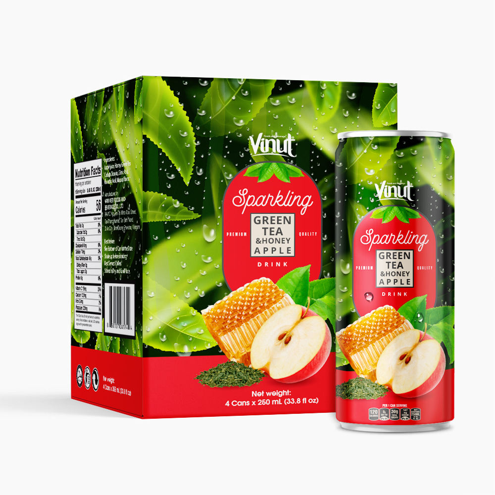 PREMIUM VIETNAMESE READY-TO-DRINK GREEN TEA – HONEY LEMON FLAVOR – 250ML – OEM PRIVATE LABEL EXPORT 2